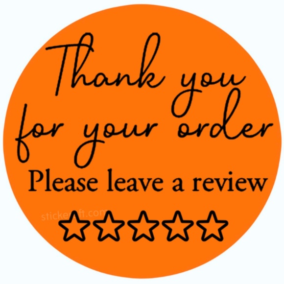 Thank You For Your Order, Please Leave a Review Stickers Small Business shops - Picture 11 of 13